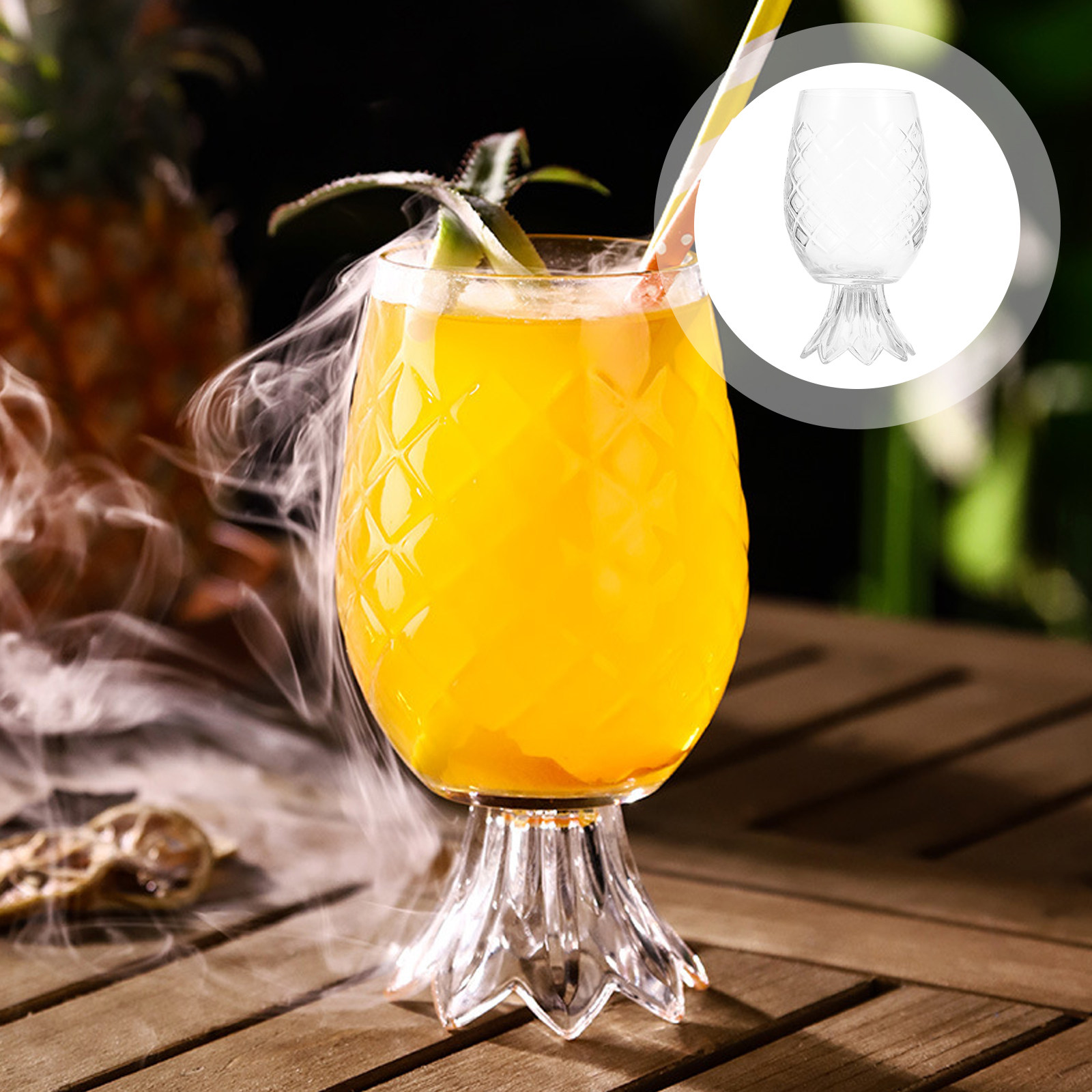 Home Bar Set - Premium Pineapple-Shaped Cocktail Glasses Set for