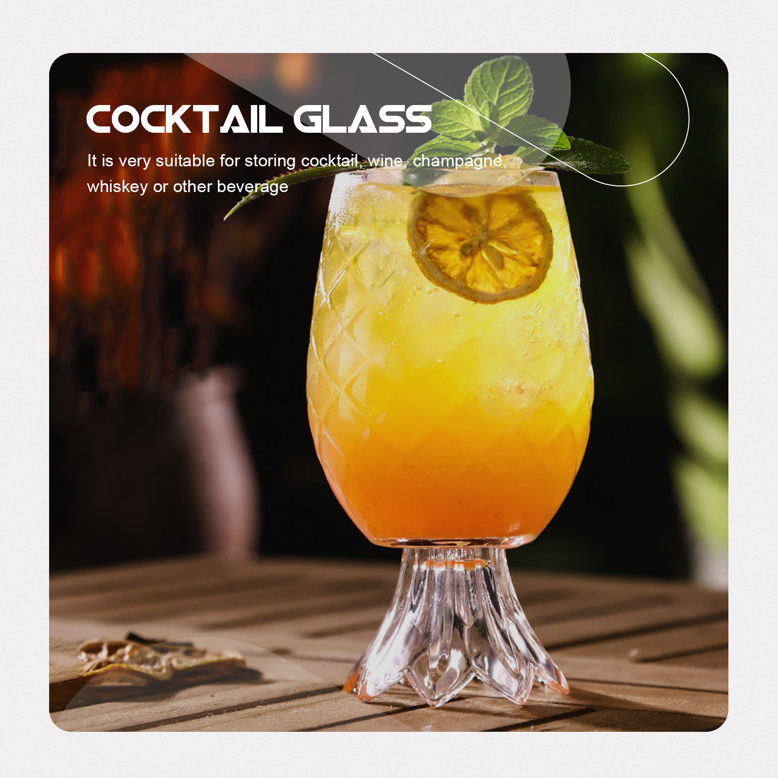 Pineapple Shaped Cocktail Glas - Home Bar Set review and price