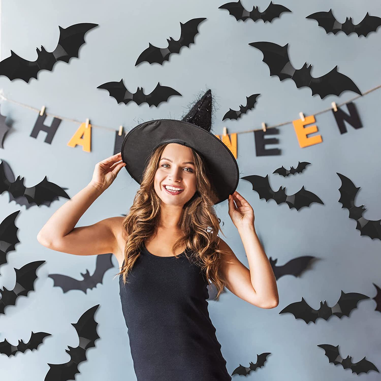 3D Black PVC Bat Halloween Wal - Home Bar Set review and price
