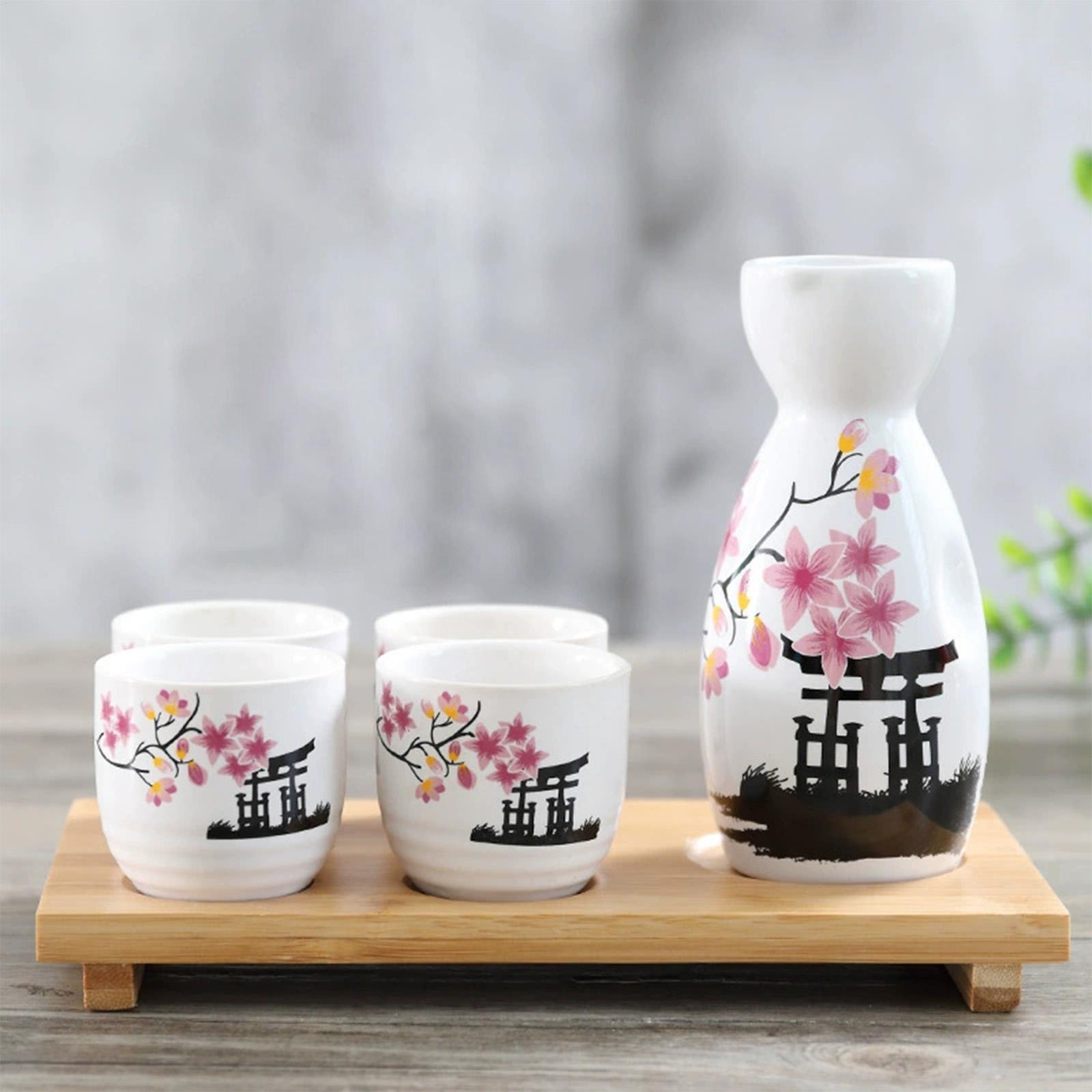 Japanese Sake Set Flower Patte - Home Bar Set review and price
